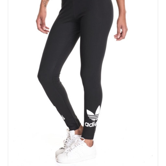 adidas leggings with logo on side